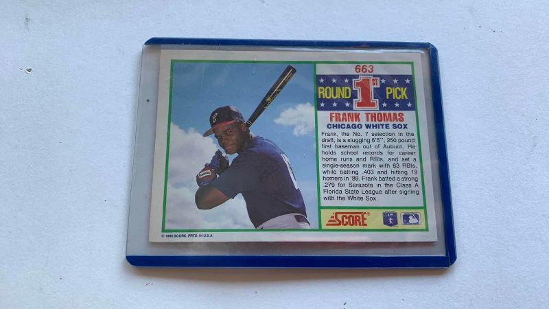 Photo 1 of 1990 SCORE FRANK THOMAS ROOKIE CARD #663