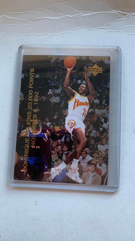 Photo 1 of 1993 MICHAEL JORDAN/ DOMINQUE WILKINS UPPER DECK 20,000 POINTS NBA BASKETBALL CARD SP2
