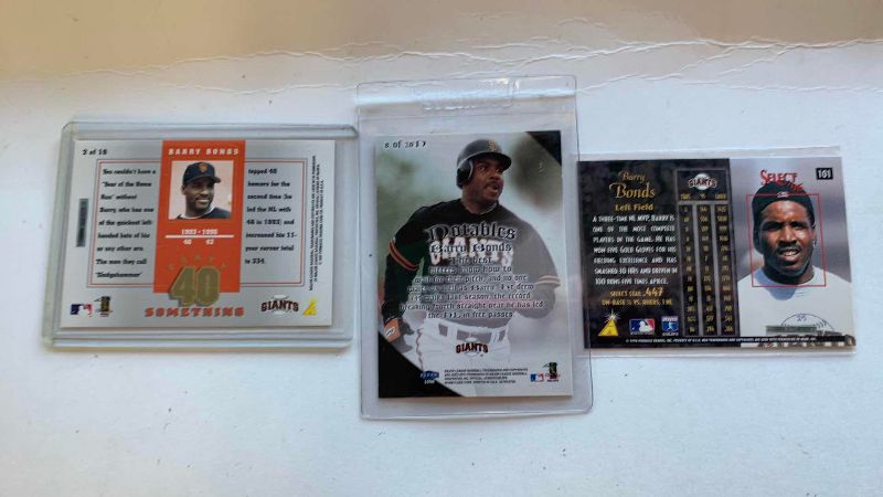 Photo 1 of 3 BARRY BONDS BASEBALL CARDS