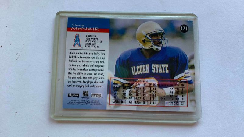 Photo 1 of 1995 SKYBOX IMPACT STEVE MCNAIR ROOKIE CARD 171