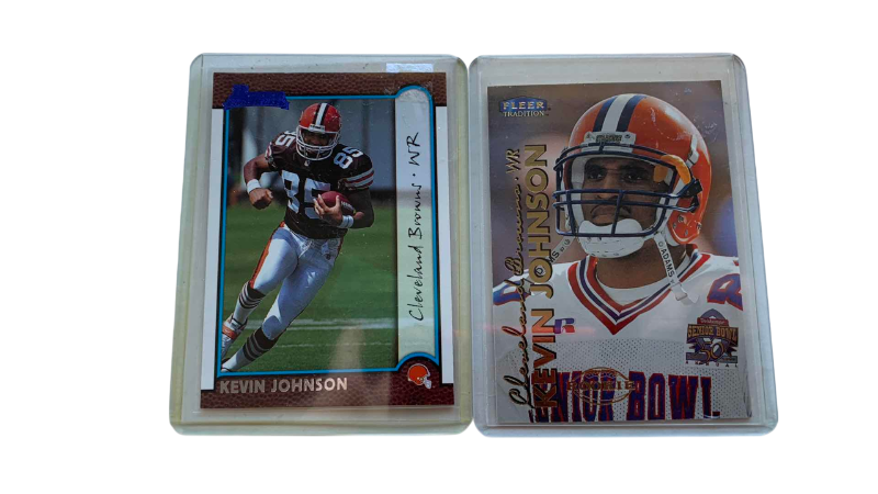 Photo 1 of 2 KEVIN JOHNSON ROOKIE CARDS NFL FOOTBALL CARDS