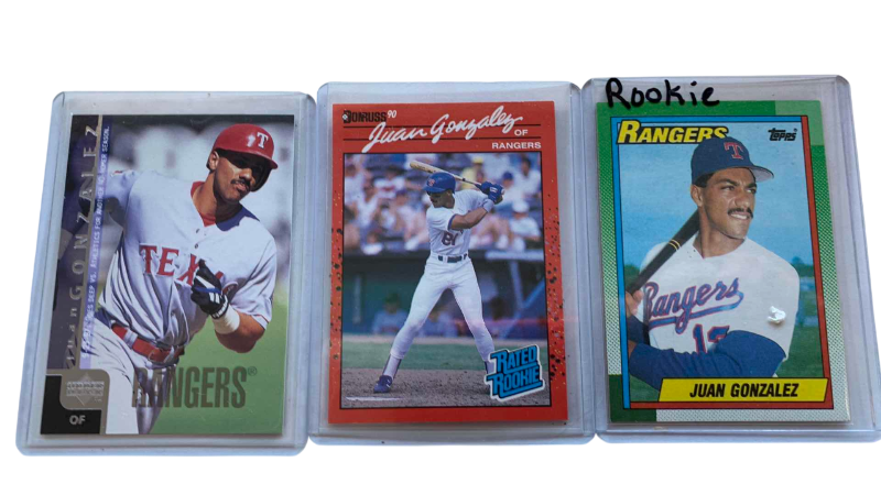 Photo 1 of 2 JUAN GONZALEZ ROOKIE CARDS AND ANOTHER CARD