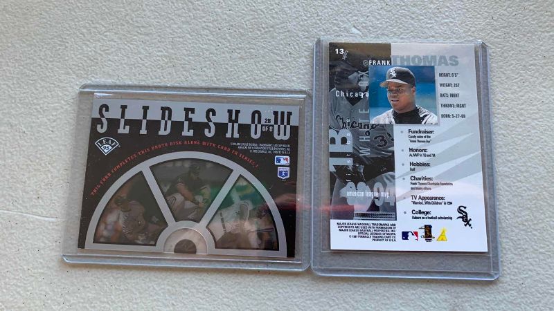 Photo 1 of 2 FRANK THOMAS BASEBALL CARDS