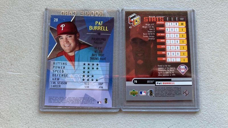 Photo 1 of 2 1999 PAT BURRELL ROOKIE CARDS MLB BASEBALL