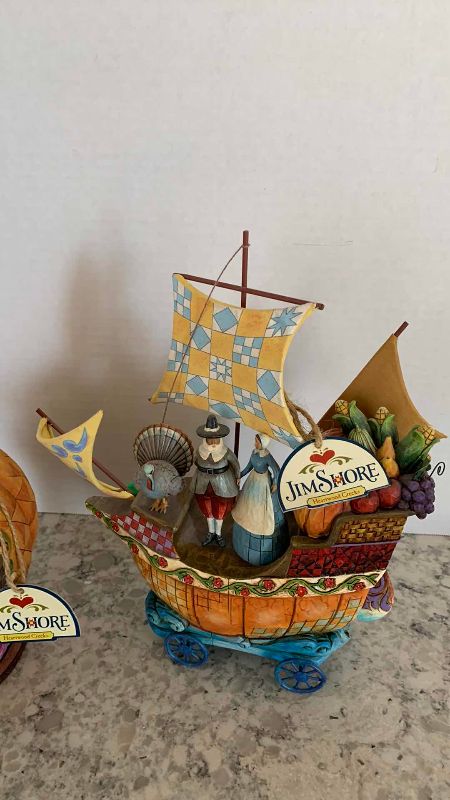 Photo 1 of 2 JIM SHORE THANKSGIVING FIGURES