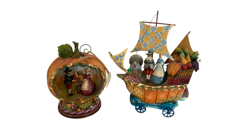 Photo 1 of 2 JIM SHORE THANKSGIVING FIGURES