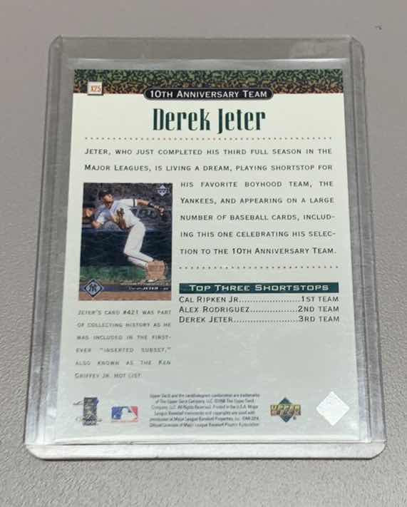 Photo 1 of 1998 DEREK JETER UPPER DECK CARD