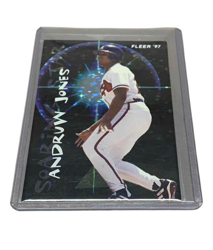 Photo 1 of 1997 ANDRUW JONES FLEER MLB BASEBALL ROOKIE CARD