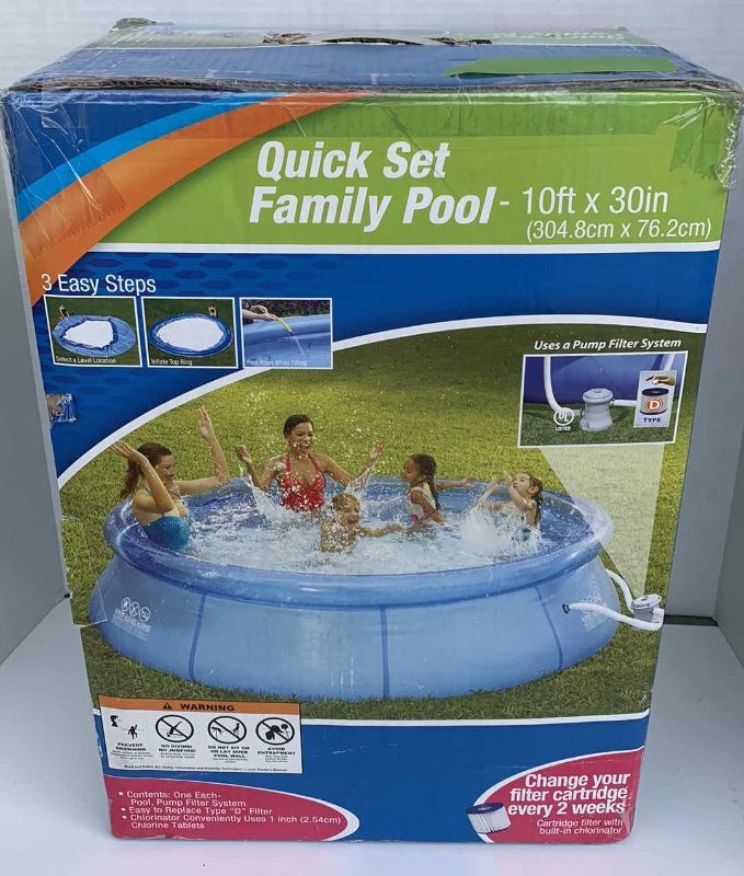 Photo 1 of QUICK SET FAMILY POOL 10 FOOT X 30”