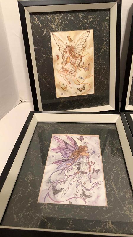 Photo 2 of FOUR MATTED FAIRY PRINTS 9” X 11” EACH