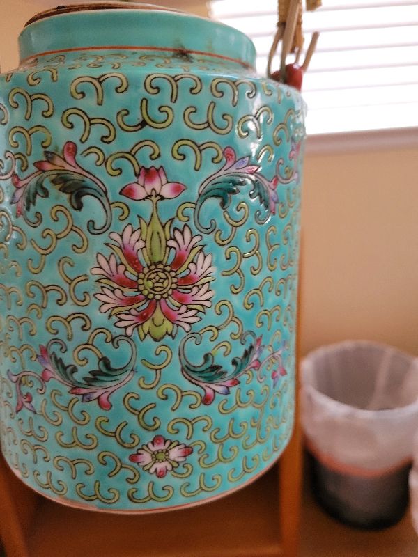 Photo 1 of ASIAN INSPIRED TEA POT WITH CARRIER NO CUPS