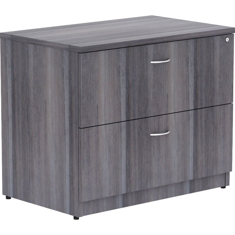 Photo 1 of LORELL ESSENTIALS LATERAL FILE CABINET MODELL LLR 69563 WEATHERED CHARCOAL FINISH 35" X 22" H 30"