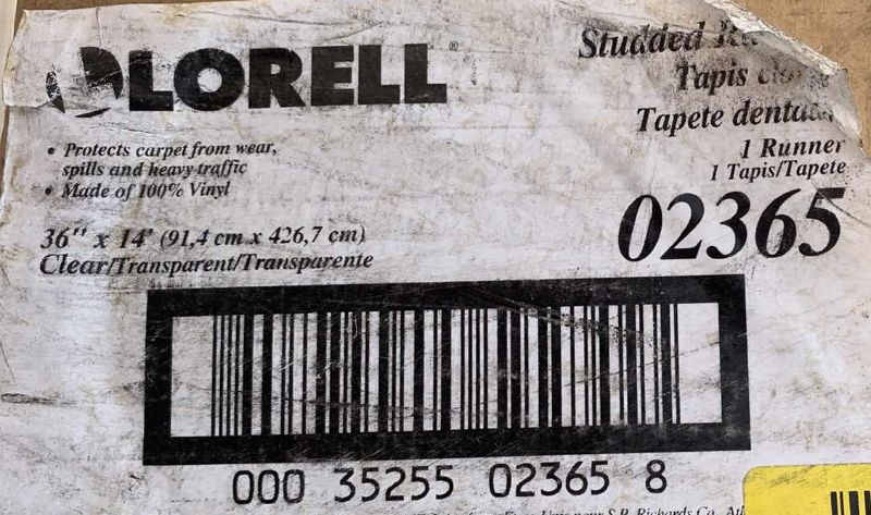 Photo 1 of LORELL VINYL HARD FLOOR CHAIR MAT MODEL 02365 38" X 38"