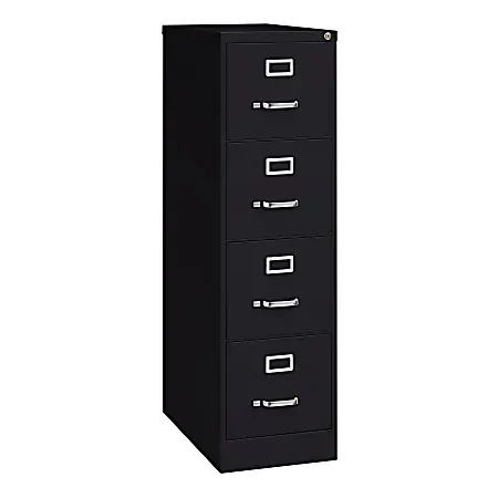 Photo 1 of WORKPRO FOUR DRAWER LETTER SIZE VERTICAL FILE CABINET BLACK COLOR MODEL HID16949 15" X 26" H 52"