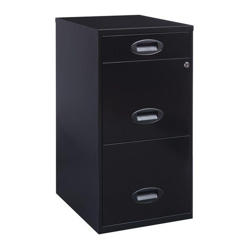 Photo 1 of REALSPACE SOHO THREE DRAWER ORGANIZER VERTICAL FILE CABINET BLACK COLOR MODEL 17575 18" X 14" H 28"