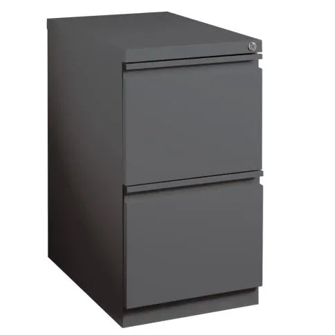 Photo 1 of WRKPRO TWO DRAWER VERTICAL LETTER SIZE MOBILE PEDESTAL FILE CABINET CHARCOAL COLOR MODEL 19733 20" X 15" H 28"