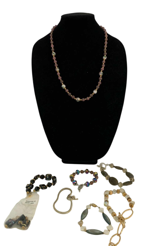 Photo 1 of FASHION JEWELRY 6-BRACELETS, 1-NECKLACE AND 1-EARRINGS