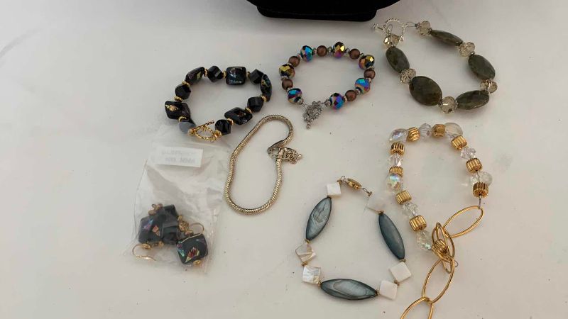 Photo 1 of FASHION JEWELRY 6-BRACELETS, 1-NECKLACE AND 1-EARRINGS