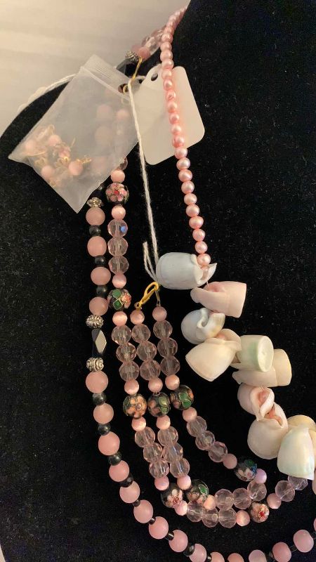 Photo 1 of FASHION JEWELRY 3-NECKLACES, 1-BRACELET AND 1-EARRINGS