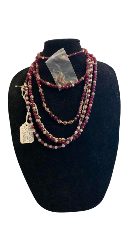 Photo 1 of FASHION JEWELRY 3-NECKLACES AND 1 PAIR OF EARRINGS
