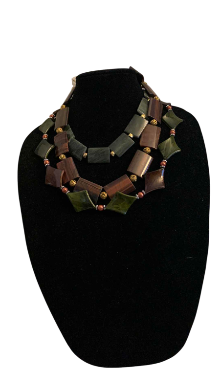 Photo 1 of FASHION JEWELRY 3-NECKLACES RED TIGER EYE