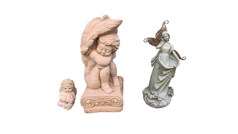 Photo 1 of STONE ANGELS TALLEST 20” AND RESIN FAIRY