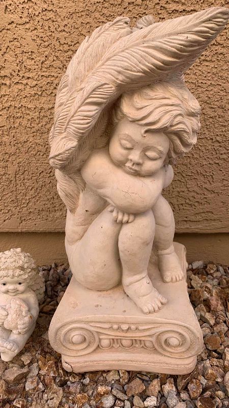 Photo 1 of STONE ANGELS TALLEST 20” AND RESIN FAIRY