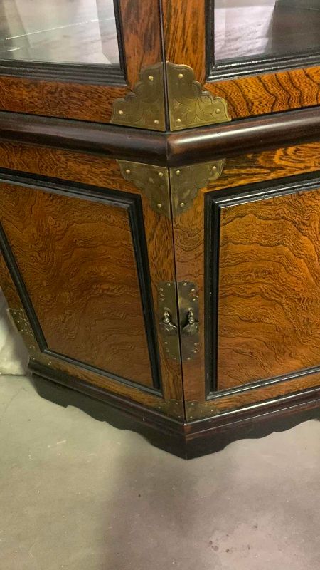 Photo 1 of VINTAGE ASIAN CURIO CABINET 26” X 21” H 72”