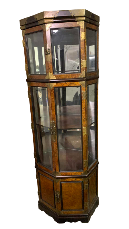 Photo 1 of VINTAGE ASIAN CURIO CABINET 26” X 21” H 72”