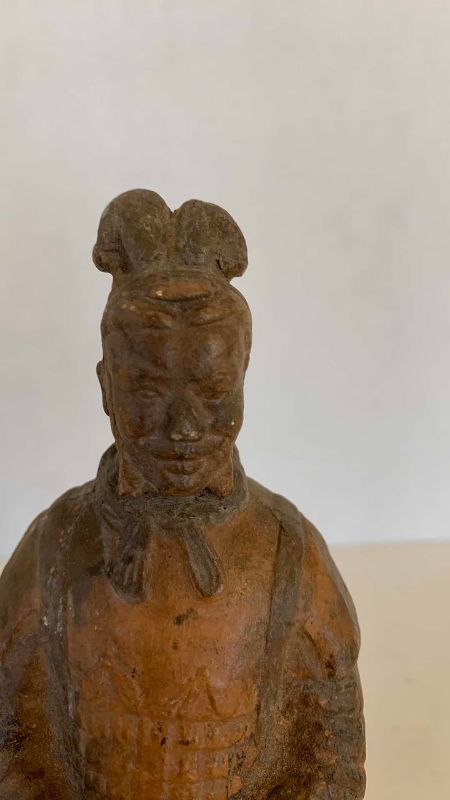 Photo 1 of HAND CARVED CHINESE WARRIOR 8”