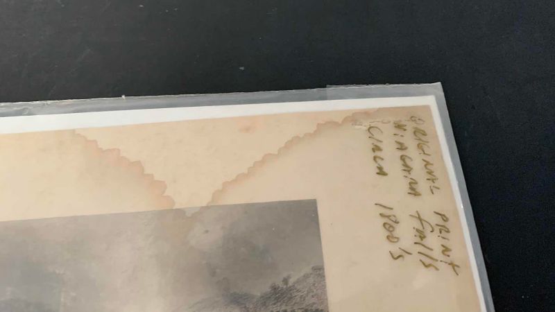 Photo 1 of ANTIQUE ORIGINAL PRINT 1800’S “NIAGRA FALLS”