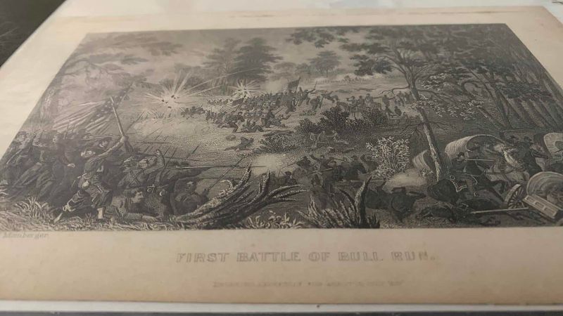 Photo 1 of ANTIQUE ORIGINAL PRINT 1800’S UNITED STATES CIVIL WAR “BATTLE OF BULL RUN”