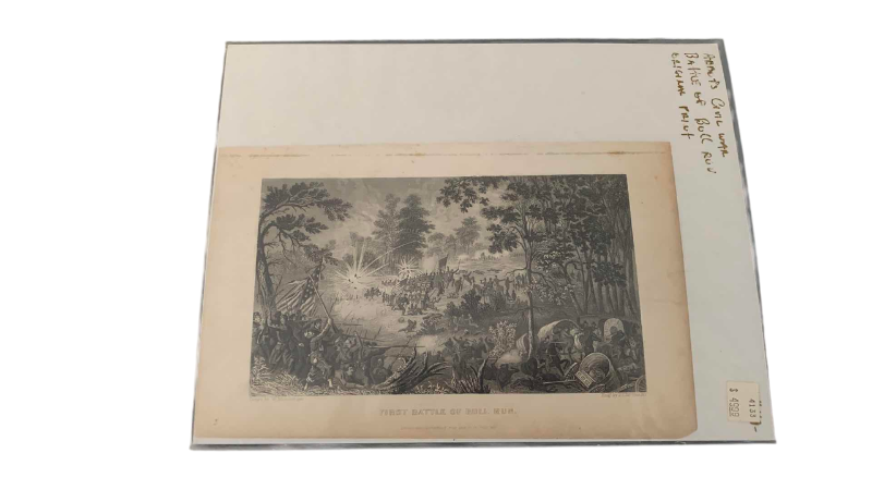 Photo 1 of ANTIQUE ORIGINAL PRINT 1800’S UNITED STATES CIVIL WAR “BATTLE OF BULL RUN”