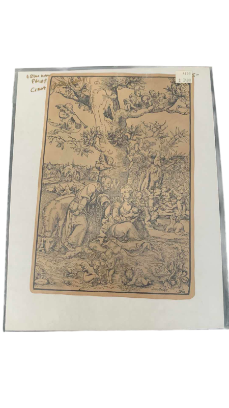 Photo 1 of ANTIQUE ORIGINAL PRINT 1800’S “THE REST ON THE FLIGHT INTO EGYPT”