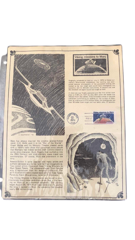 Photo 1 of VINTAGE “VIKING MISSIONS TO MARS” LANDING COMMEMORATIVE STAMP ISSUE