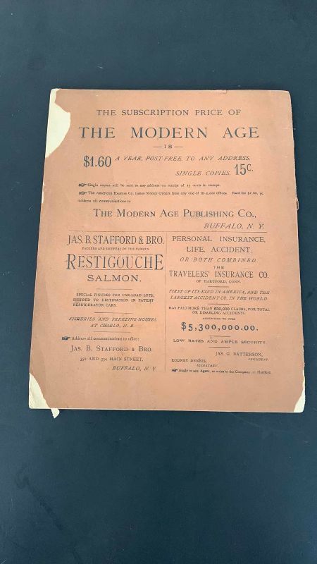 Photo 1 of ANTIQUE 1883  “THE MODERN AGE” MAGAZINE