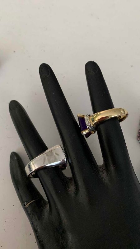 Photo 1 of 4-LADIES PURPLE COCKTAIL RINGS