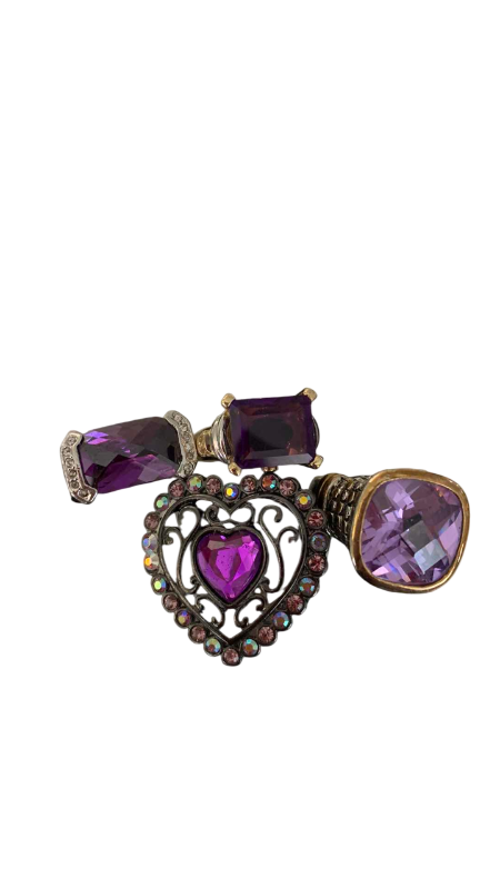 Photo 1 of 4-LADIES PURPLE COCKTAIL RINGS