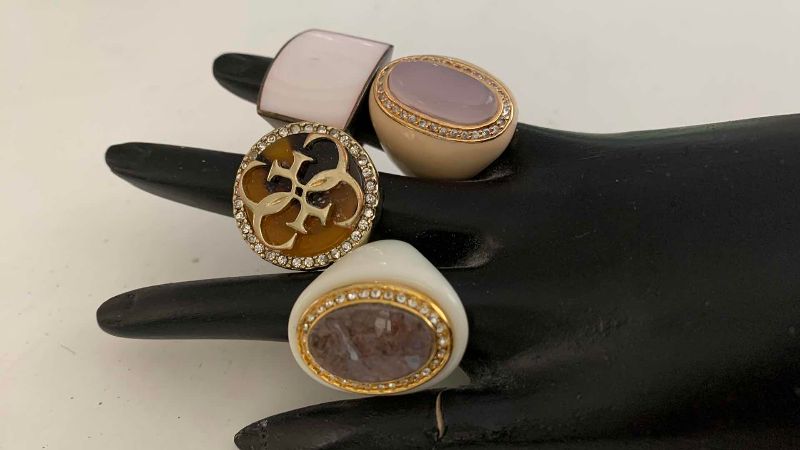 Photo 1 of 4-LADIES RETRO COCKTAIL RINGS