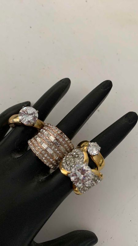 Photo 1 of 4-LADIES COCKTAIL RINGS