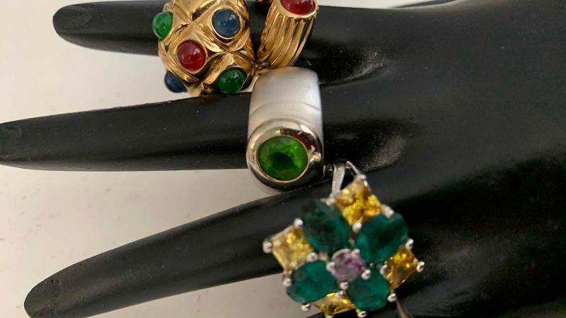 Photo 1 of 4-LADIES BYZANTINE STYLE COCKTAIL RINGS