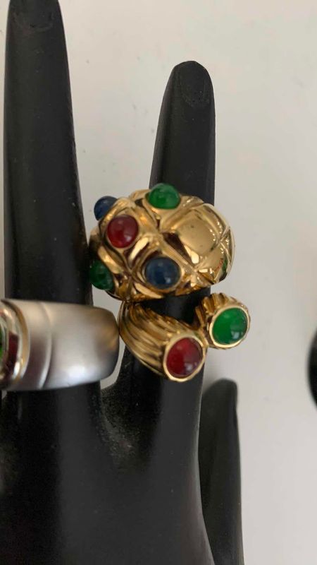 Photo 1 of 4-LADIES BYZANTINE STYLE COCKTAIL RINGS