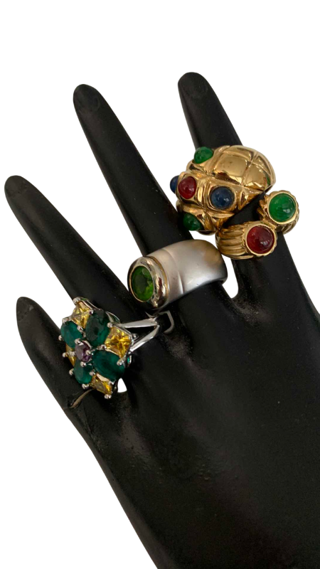 Photo 1 of 4-LADIES BYZANTINE STYLE COCKTAIL RINGS