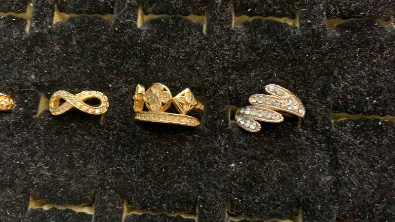 Photo 1 of 4-COSTUME JEWELRY RINGS