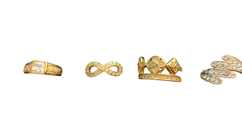 Photo 1 of 4-COSTUME JEWELRY RINGS