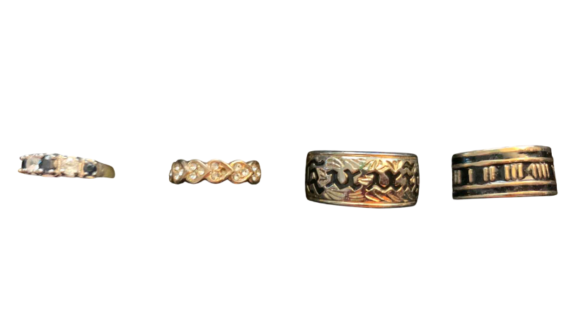 Photo 1 of 4-COSTUME JEWELRY RINGS