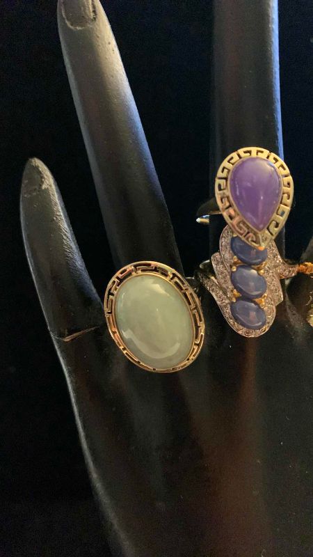 Photo 1 of 4-COSTUME JEWELRY RINGS