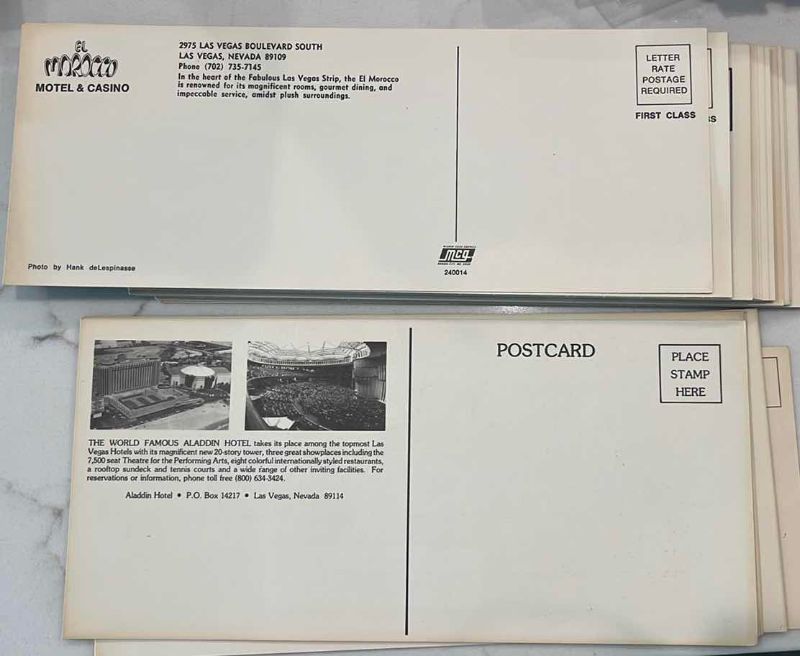 Photo 1 of VINTAGE LAS VEGAS CASINO/MOTEL POST CARDS