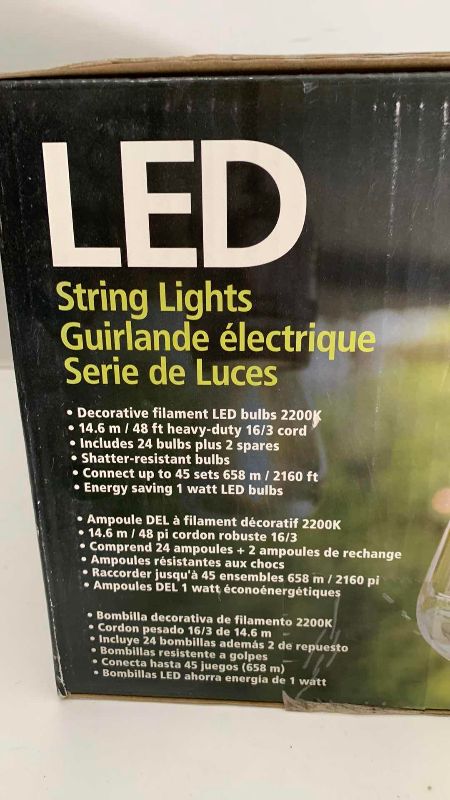 Photo 1 of FEIT ELECTRIC LED STRING LIGHTS 48 FEET