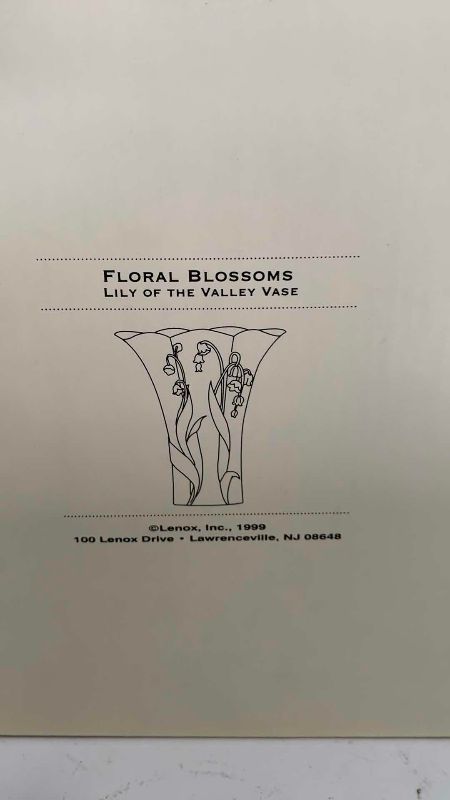 Photo 1 of LENOX FLORAL BLOSSOMS LILY OF THE VALLEY VASE